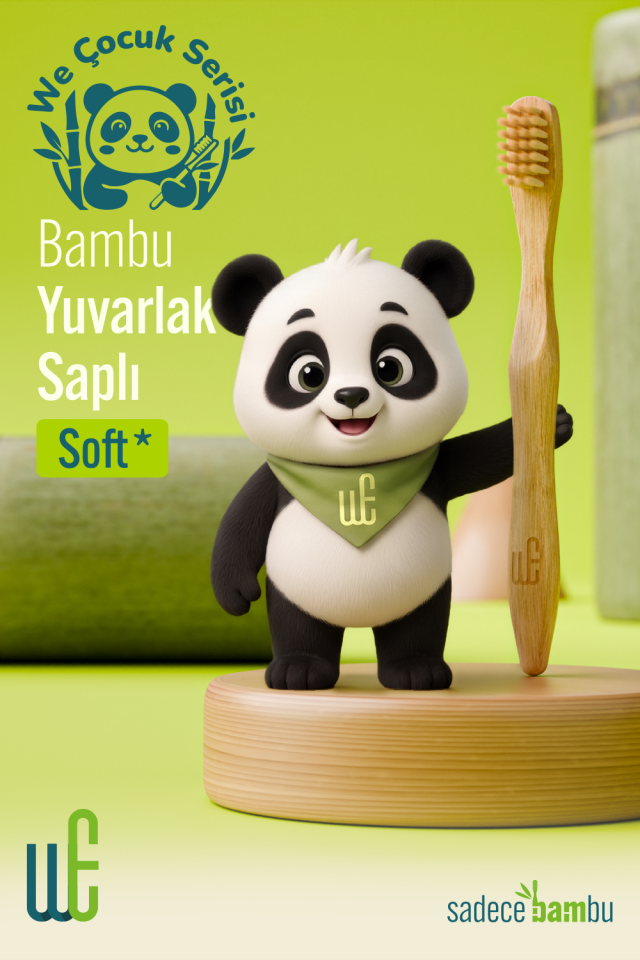 Weways Doğal Bambu Çocuk Diş Fırçası (Yuvarlak Sap - Yumuşak Uç)