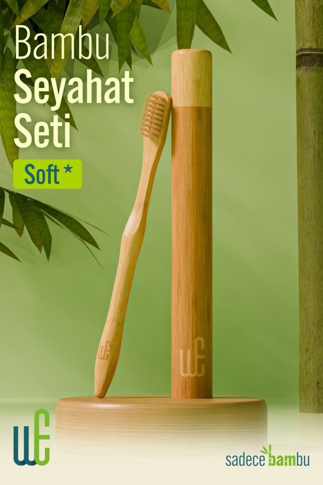 Weways Bambu Seyahat Diş Fırçası Seti (Düz Sap Soft Uç)