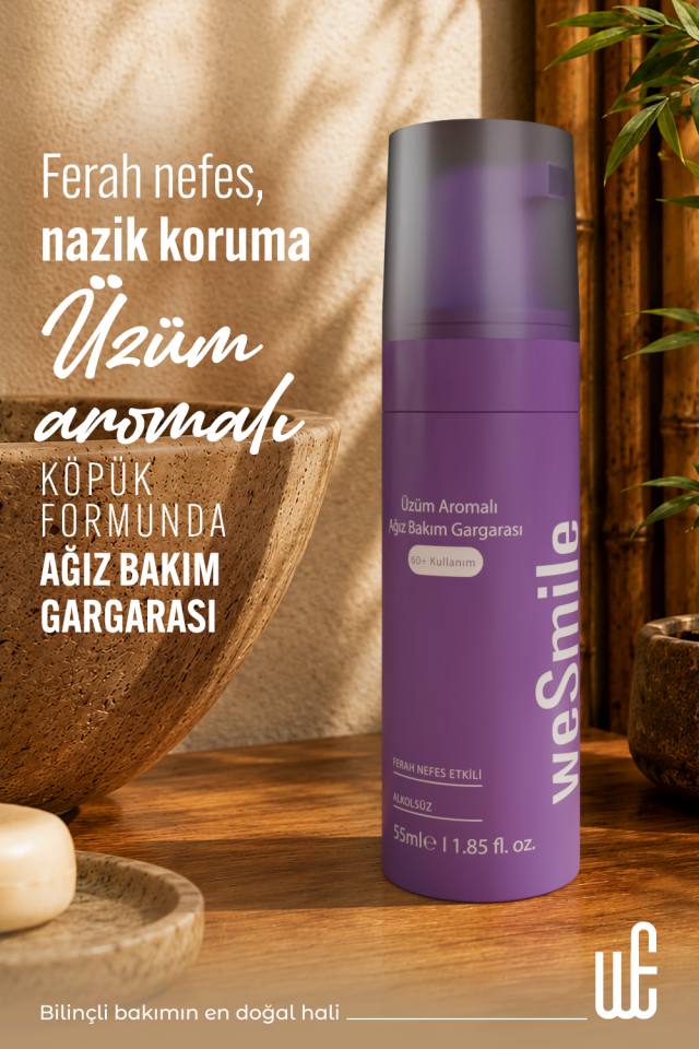 Üzüm Aromalı Köpük Ağız Bakım Gargarası